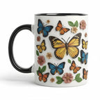 Personalized Butterfly Mug, Custom Name Butterfly Lover Coffee Mugs, Gift for Men Women