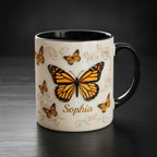 Personalized Butterfly Mug, Custom Name Butterfly Lover Coffee Mugs, Gift for Men Women - image 2