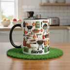 Personalized BBQ Mug, Custom Name Grilling Lover Coffee Cup, Gift for Men Women - image 2