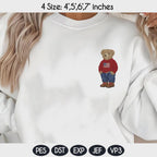 Holiday Teddy Bear Embroidery Design Bundle, Valentine Mardi Gras St Patricks Day Bear,Patriotic USA Hiking Golf Teddy Bear,Instant Download - image 5