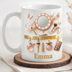 Personalized Makeup Artist Faux 3D Effect Mug, Makeup Accent Coffee Mug, Beauty Lover Gift Mug, Makeup Themed Gift - image 3