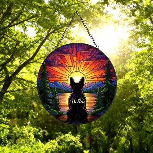Custom  French Bulldog Memorial Suncatcher, Pet Memorial Gift, Loss of Pet Sympathy Gift, Dog Loss Gift,  Gift For Dog Lovers - image 4