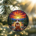 Custom Bulldog  dog Memorial Suncatcher, Pet Memorial Gift, Loss of Pet Sympathy Gift, Dog Loss Gift,  Gift For Dog Lovers - image 2