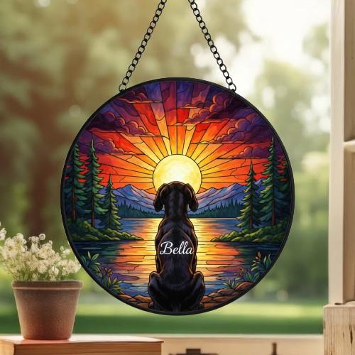Custom German Shorthaired Pointer dog Memorial Suncatcher, Pet Memorial Gift, Loss of Pet Sympathy Gift, Dog Loss Gift,  Gift For Dog Lovers - image 3