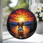 Custom Pembroke Welsh Corgi dog Memorial Suncatcher, Pet Memorial Gift, Loss of Pet Sympathy Gift, Dog Loss Gift,  Gift For Dog Lovers