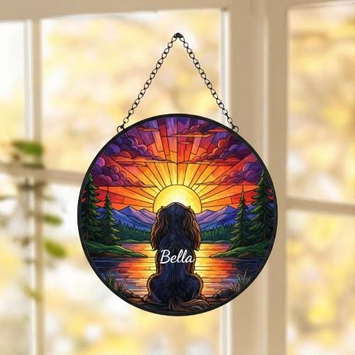 Custom Cavalier King Charles Spaniel Memorial Suncatcher, Pet Memorial Gift, Loss of Pet Sympathy Gift, Dog Loss Gift,  Gift For Dog Lovers - image 5