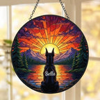 Custom Doberman Pinscher dog Memorial Suncatcher, Pet Memorial Gift, Loss of Pet Sympathy Gift, Dog Loss Gift,  Gift For Dog Lovers - image 5