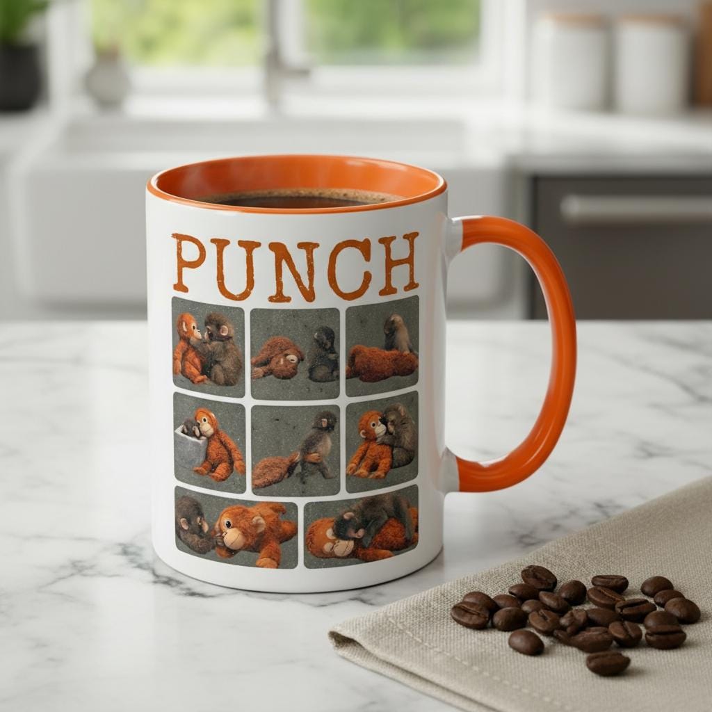 Team Punch Monkey Mug, Punch Monkey Mug, Trending Baby Monkey Mug - image 3