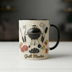 BBQ Grill Master Mug, Grilling Lover Coffee Accent Cup, Gift for Men Women