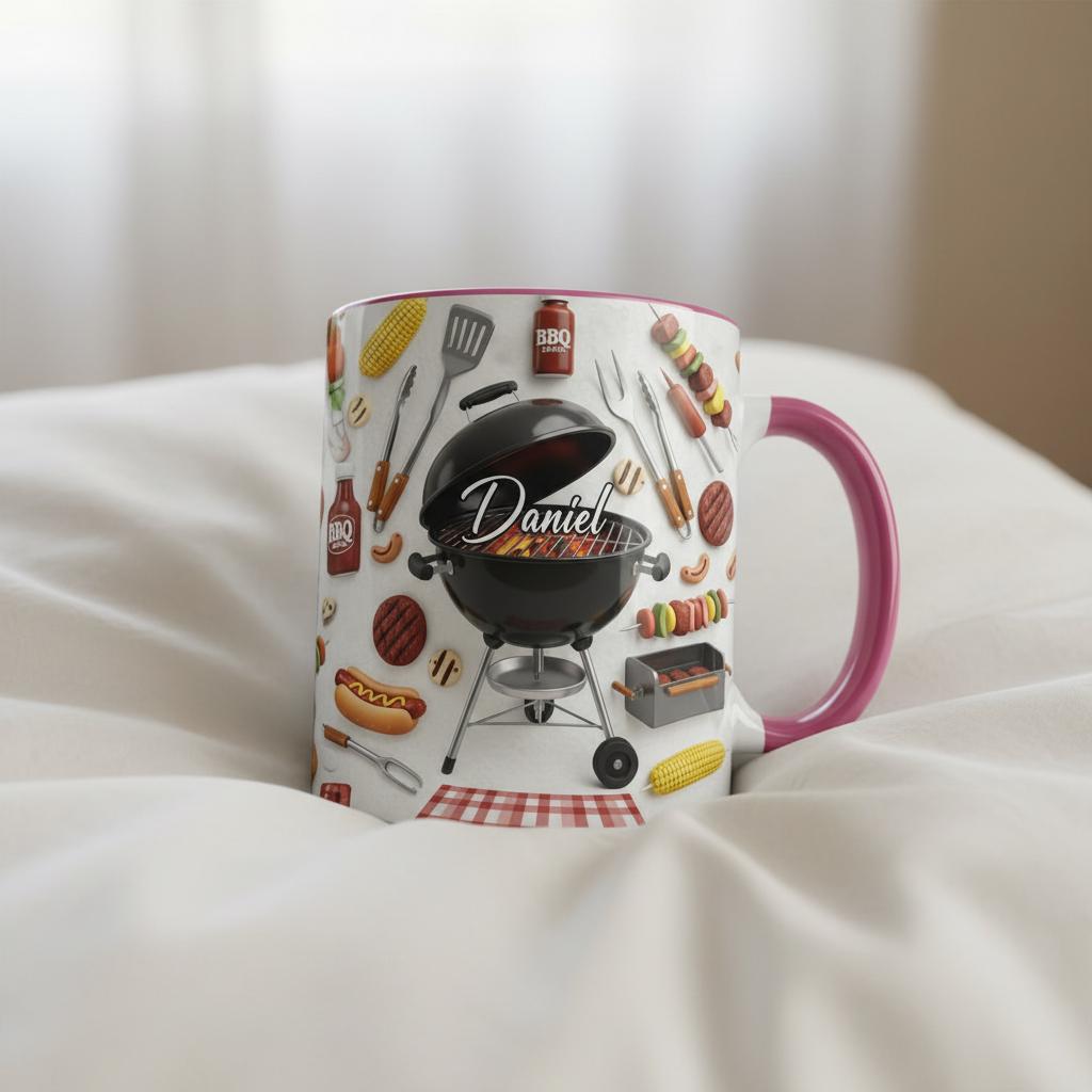 Custom Name BBQ Mug, Personalized Grilling Lover Coffee Cup, Gift for Men Women - image 3