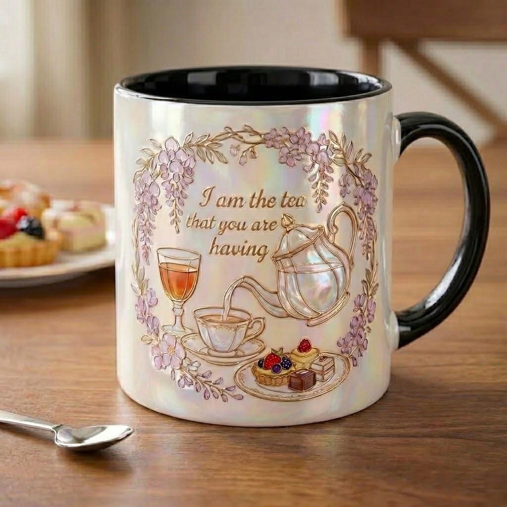 I Am The Tea You Will Be Having Faux 3D Mug, Bookish Tea Lover Gift, BookTok Cup - image 3