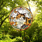 Custom Cat Portrait Stained Glass Suncatcher, Stained Glass pet Memorial, Custom cat Portrait from Photo, pet loss gifts , Stained glass cat - image 4
