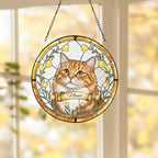 Custom Cat Portrait Stained Glass Suncatcher, Stained Glass pet Memorial, Custom cat Portrait from Photo, pet loss gifts, pet memorial gift - image 5