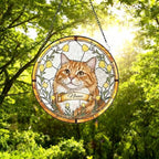 Custom Cat Portrait Stained Glass Suncatcher, Stained Glass pet Memorial, Custom cat Portrait from Photo, pet loss gifts, pet memorial gift - image 6