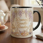 Dearest Gentle Reader Mug, Faux 3D Effect Design, Bookish Tea Romance Reader Gift - image 3