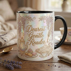Dearest Gentle Reader Mug Faux 3D Effect, Bookish Tea Romance Reader Gift - image 4