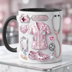 Personalized Nurse Life Faux 3D Effect Mug, Crystal Style Medical Icons, Gift For Nurses - image 2