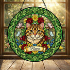 Custom Scottish Fold Portrait Stained Glass Suncatcher, Custom  Pet Memorial Stained Glass Suncatcher, Cat Memorial Gift, Pet Loss Gift - image 3