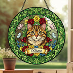 Custom Scottish Fold Portrait Stained Glass Suncatcher, Custom  Pet Memorial Stained Glass Suncatcher, Cat Memorial Gift, Pet Loss Gift - image 5