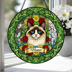 Custom Ragdoll  Cat Portrait Stained Glass Suncatcher, Custom  Pet Memorial Stained Glass Suncatcher, Cat Memorial Gift, Pet Loss Gift - image 4