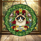 Custom Ragdoll  Cat Portrait Stained Glass Suncatcher, Custom  Pet Memorial Stained Glass Suncatcher, Cat Memorial Gift, Pet Loss Gift - image 5