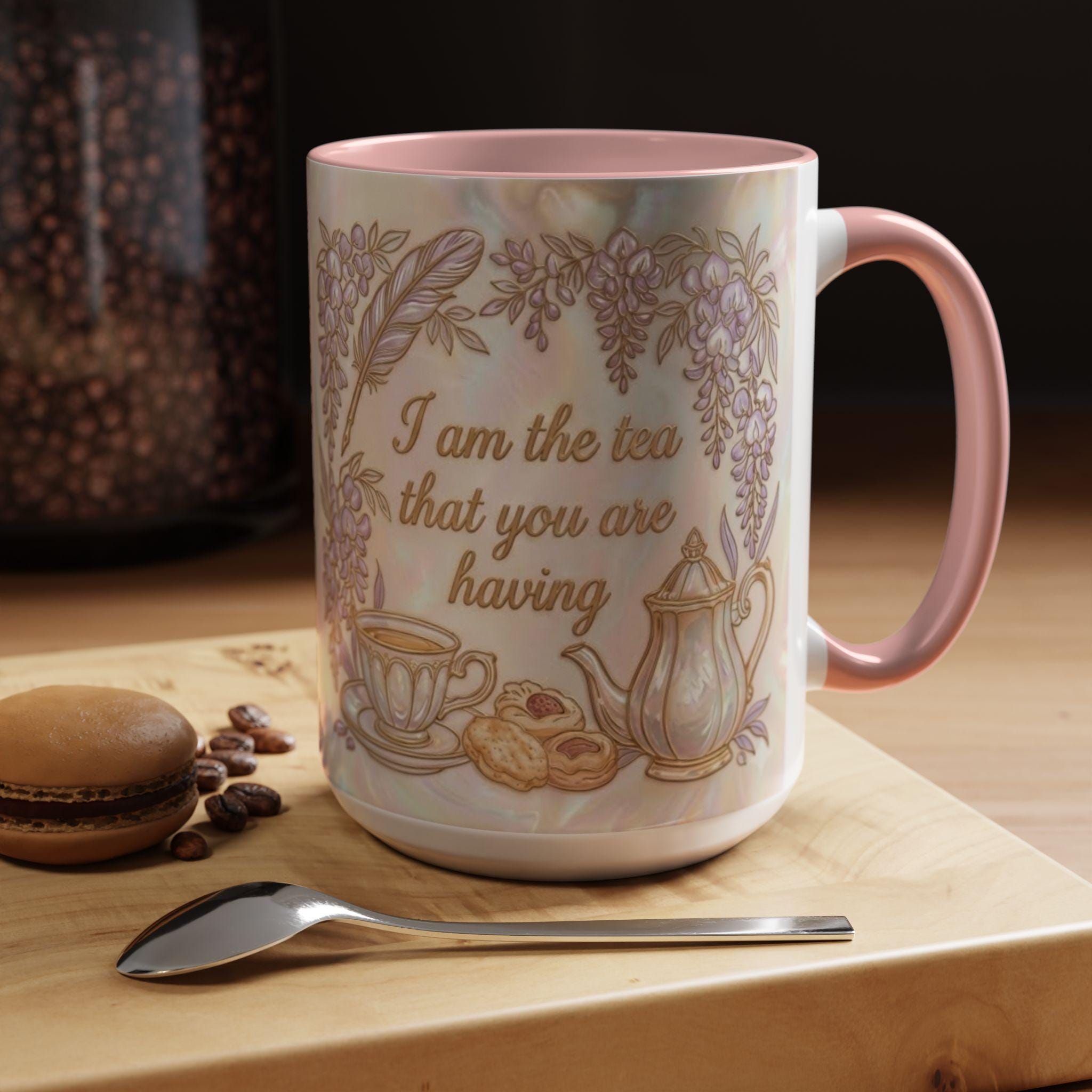 I Am The Tea You Will Be Having Faux 3D Mug, Bookish Tea Lover Gift, Romance Reader Accent Mug - image 5