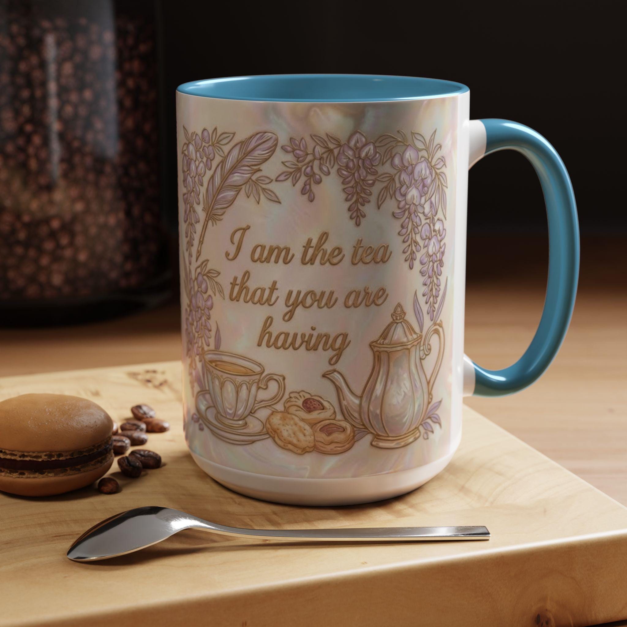 I Am The Tea You Will Be Having Faux 3D Mug, Bookish Tea Lover Gift, Romance Reader Accent Mug - image 3