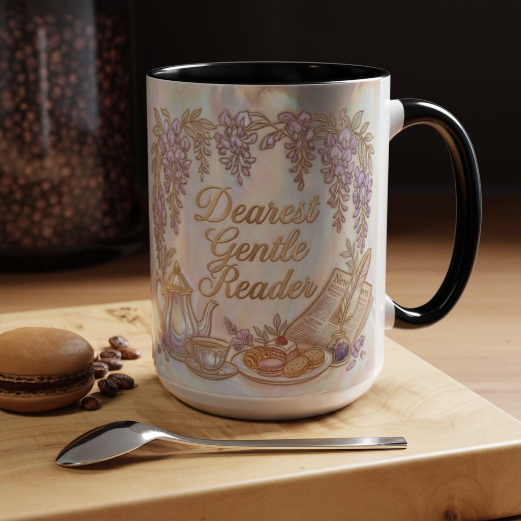 Dearest Gentle Reader Faux 3D Effect Mug, Bookish Tea Lover Gift, Romance Reader Accent Mug - image 5