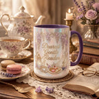 Dearest Gentle Reader Faux 3D Effect Mug, Bookish Tea Lover Gift, Romance Reader Accent Mug