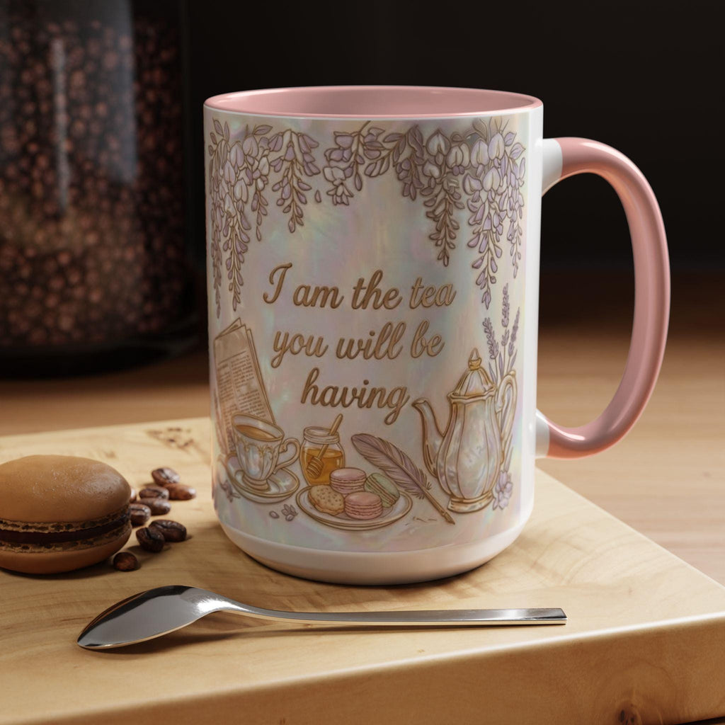 I Am The Tea That You Are Having Mug, Faux 3D Effect Bookish Tea Lover Gift - image 5