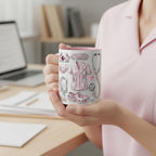 Personalized Nurse Mug, Faux 3D Effect Medical Icons, Gift For Nurses - image 3