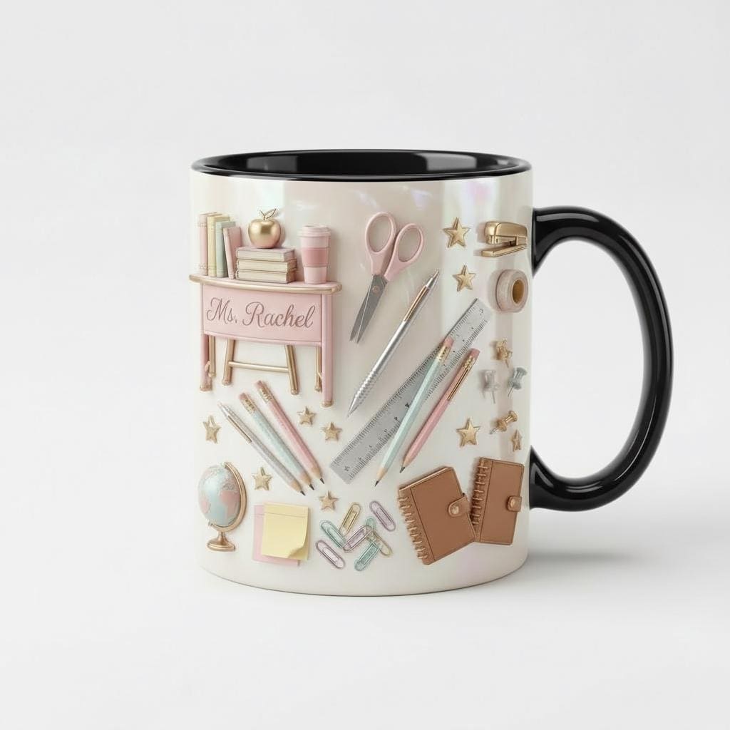 Personalized Teacher Faux 3D Effect Mug, Gift for Teacher - image 7