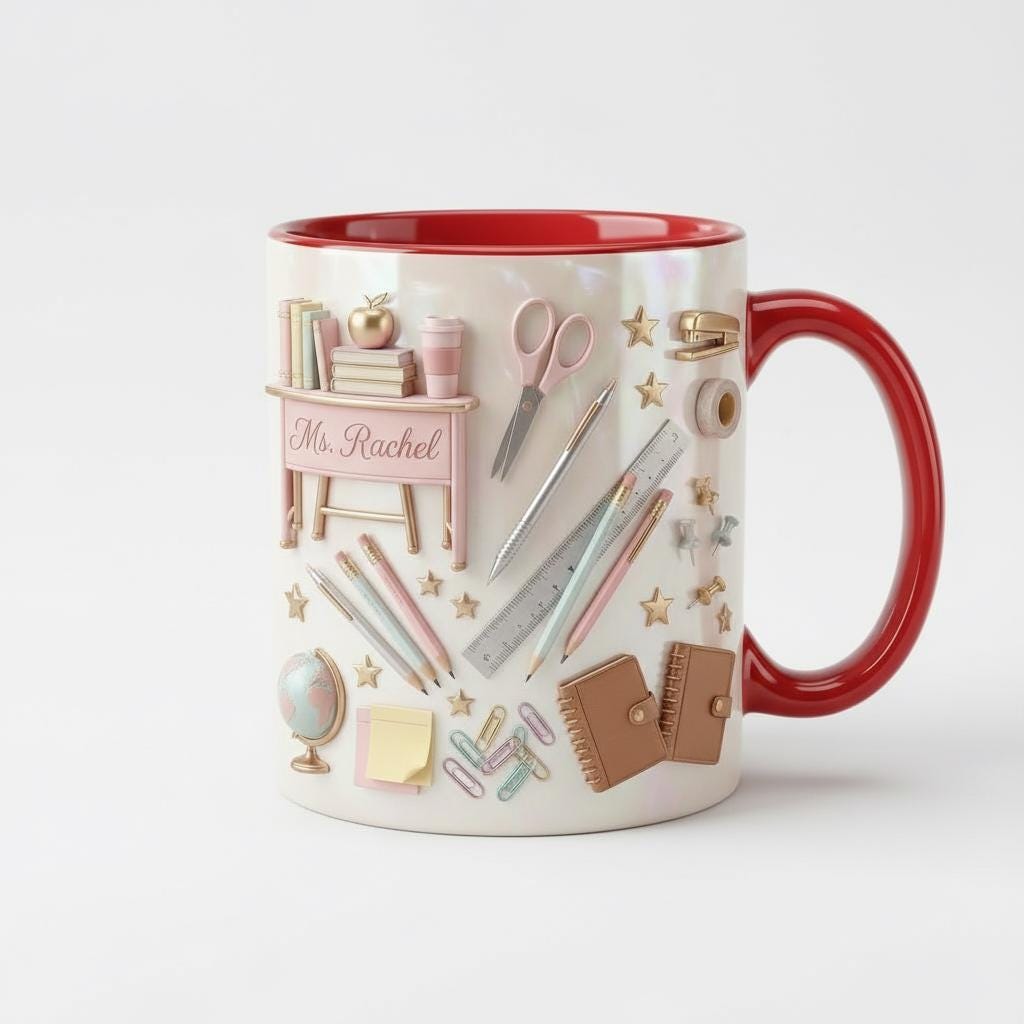 Personalized Teacher Faux 3D Effect Mug, Gift for Teacher - image 6