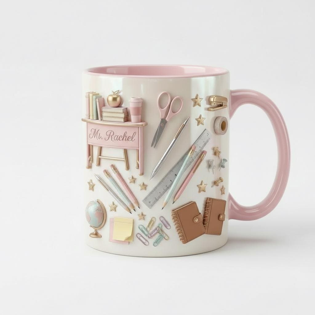 Personalized Teacher Faux 3D Effect Mug, Gift for Teacher - image 5