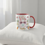 Personalized Easter Bunny Mug, Custom Name Easter Eggs Coffee Mugs, Cute Rabbit Easter Day Cup - image 2