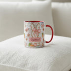 Retro Personalized Bunny Easter Mug, Custom Name Easter Eggs Coffee Mugs, Cute Rabbit Easter Day Cup - image 3