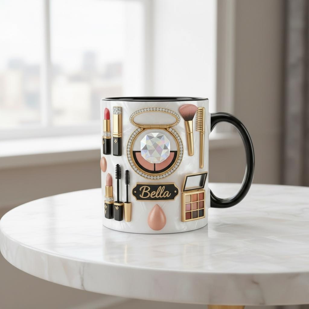 Custom Makeup Lover Mug, Personalized Beauty Lover Cup, Makeup Artist Gift, Mothers Day Gift - image 4
