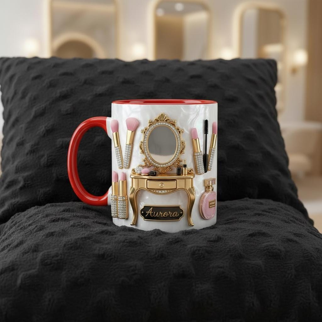 Custom Makeup Lover Mug, Personalized Beauty Lover Cup, Makeup Artist Gift, Mothers Day Gift - image 2