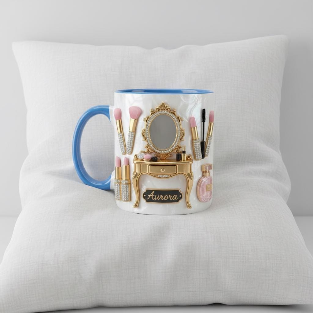 Custom Makeup Lover Mug, Personalized Beauty Lover Cup, Makeup Artist Gift, Mothers Day Gift - image 3
