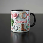 Personalized Cowgirl Mug, Custom Western Cowgirl Coffee Mug, Cute Pink Cowboy Design Ceramic Cup, Gift for Cowgirl - image 3