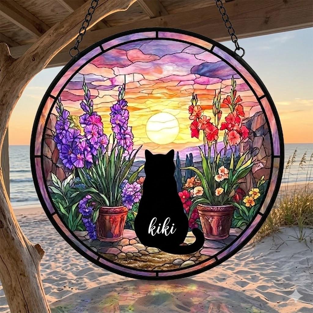 Custom British Shorthair Cat Loss Suncatcher, Pet Memorial Gift, Pet Loss Sympathy Gift, Cat Lover Gift, Pet Remembrance Gift, Custom photo - image 2