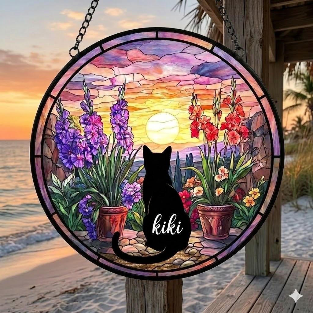 Custom Bengal  Cat Loss Suncatcher, Pet Memorial Gift, Pet Loss Sympathy Gift, Cat Lover Gift, Pet Remembrance Gift, Custom photo - image 2