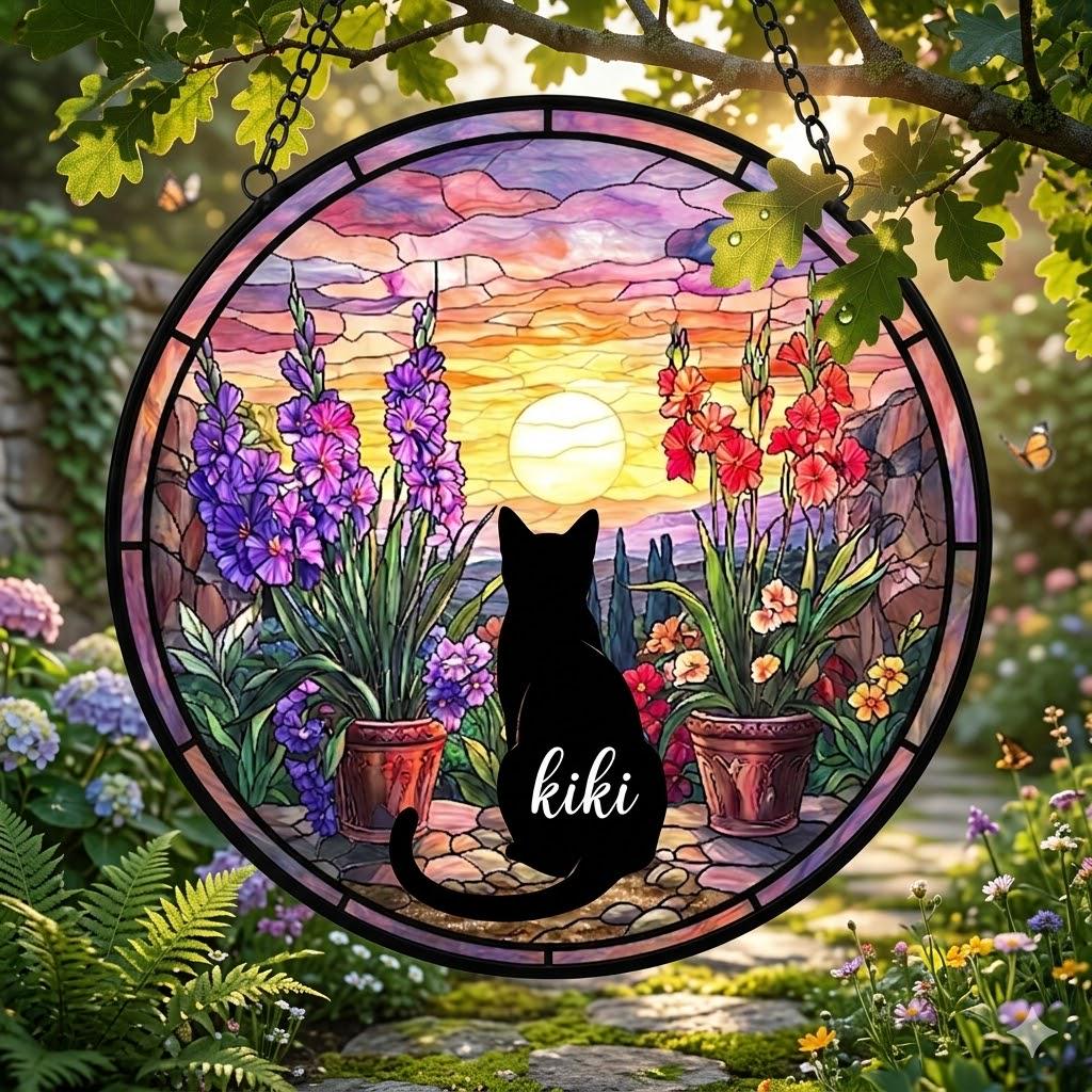 Custom Bengal  Cat Loss Suncatcher, Pet Memorial Gift, Pet Loss Sympathy Gift, Cat Lover Gift, Pet Remembrance Gift, Custom photo - image 3