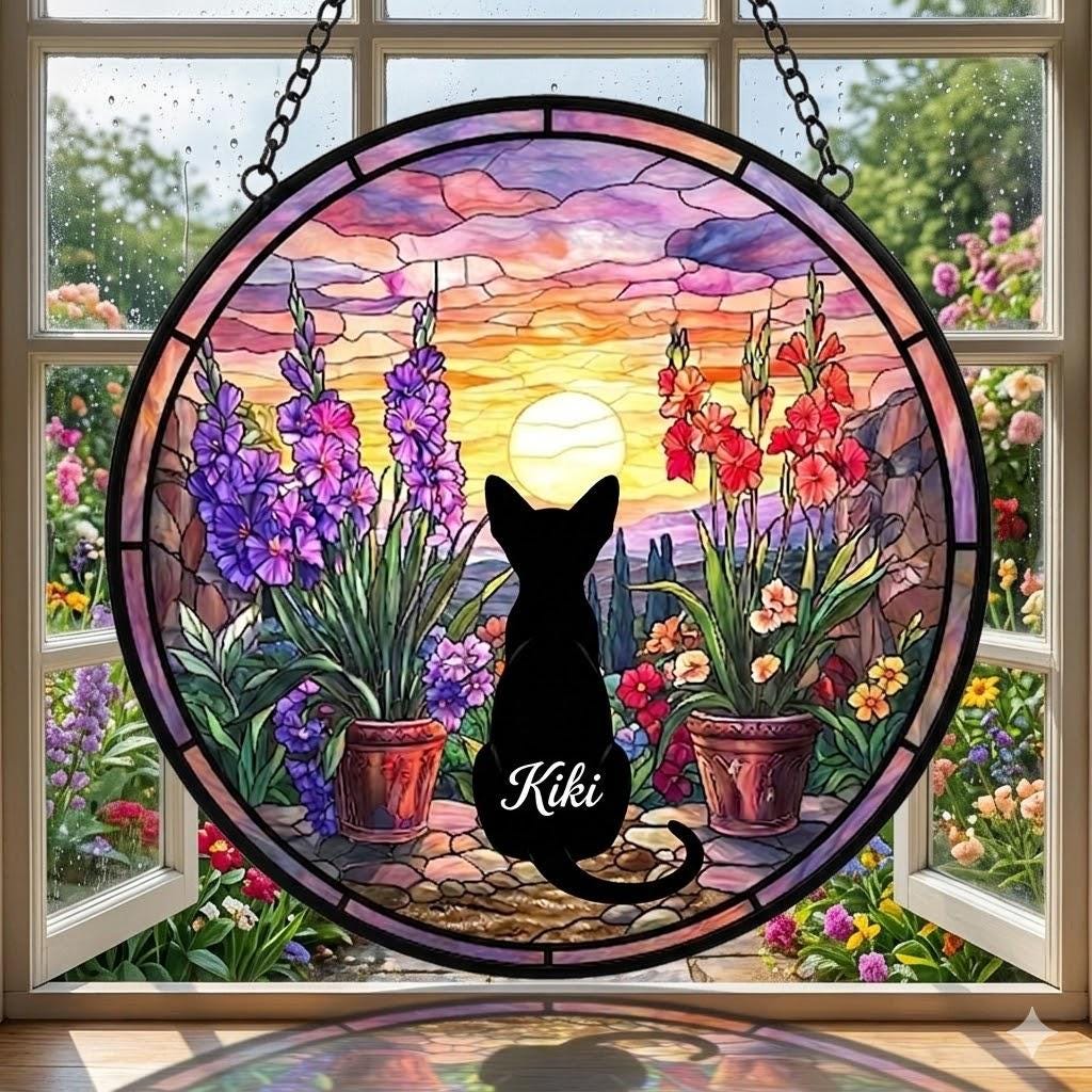 Custom Siamese Cat Loss Suncatcher, Pet Memorial Gift, Pet Loss Sympathy Gift, Cat Lover Gift, Pet Remembrance Gift, Custom photo