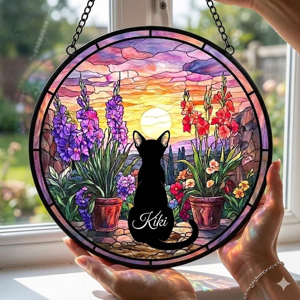 Custom Abyssinian Cat Loss Suncatcher, Pet Memorial Gift, Pet Loss Sympathy Gift, Cat Lover Gift, Pet Remembrance Gift, Custom photo - image 2