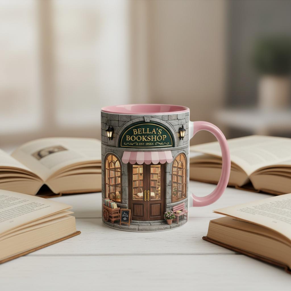 Personalized Bookshop Mug, Custom Bookish Bookworm Accent Cup, Gift for Reading Lover Mugs - image 5