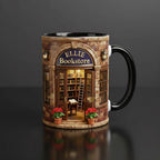 Personalized Bookstore Mug, Custom Bookshop Bookworm Accent Cup, Gift for Reading Lover Mugs - image 2