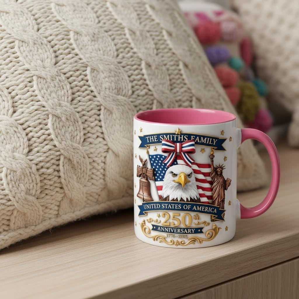 Descendant of a Patriot Mug, Custom Revolutionary War Ancestor Cup, America 250th Anniversary Mug - image 3