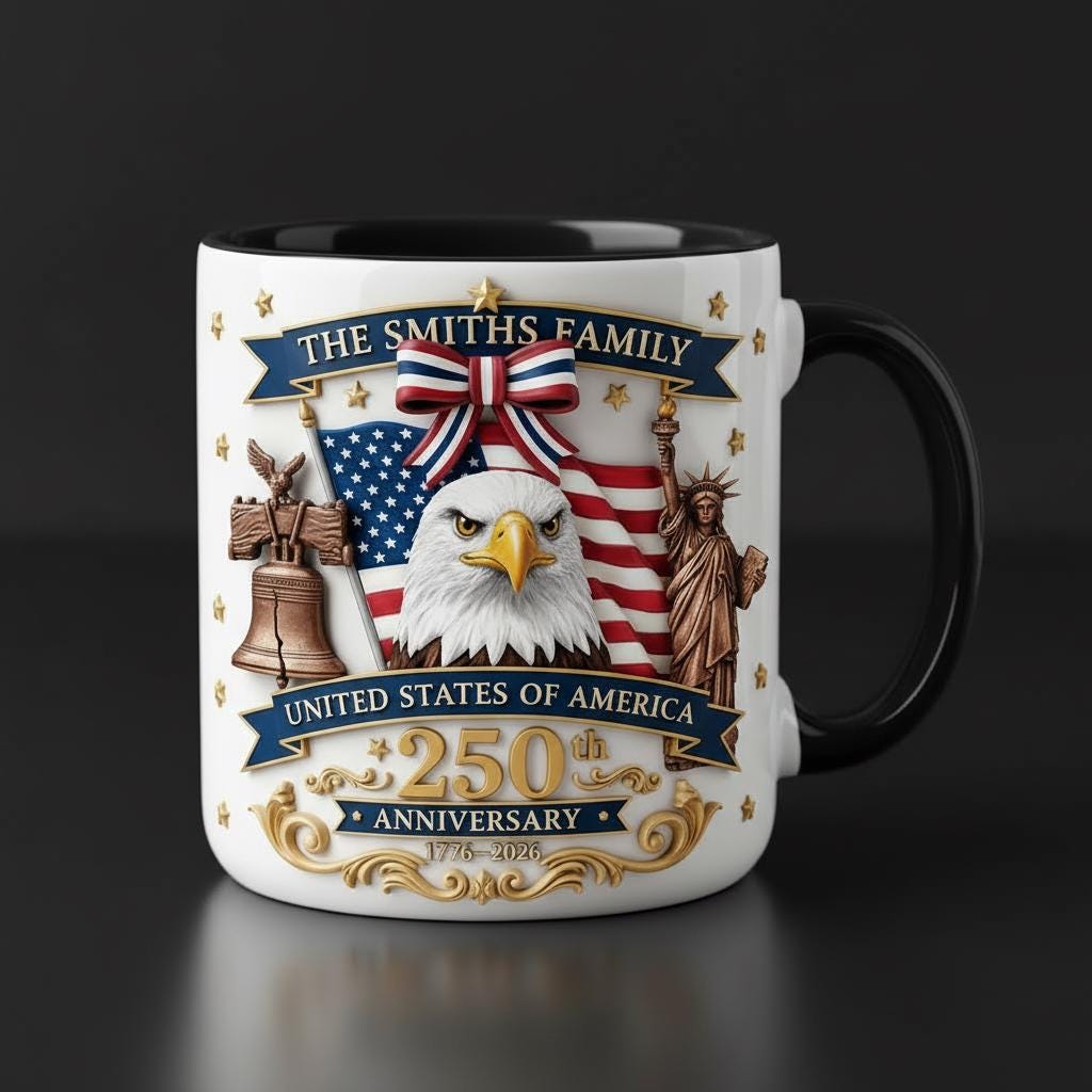 Descendant of a Patriot Mug, Custom Revolutionary War Ancestor Cup, America 250th Anniversary Mug - image 4
