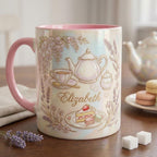 Personalized Tea Lover Mug, Faux 3D Effect Tea Lover Gift, Romance Reader Accent Mug